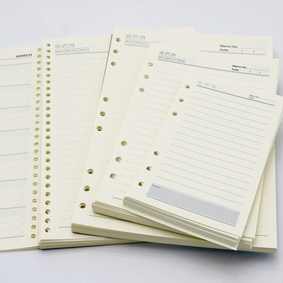 a5活页纸B5替芯26孔6孔内芯书写笔记本子记事本A6小本子横线内页|ms