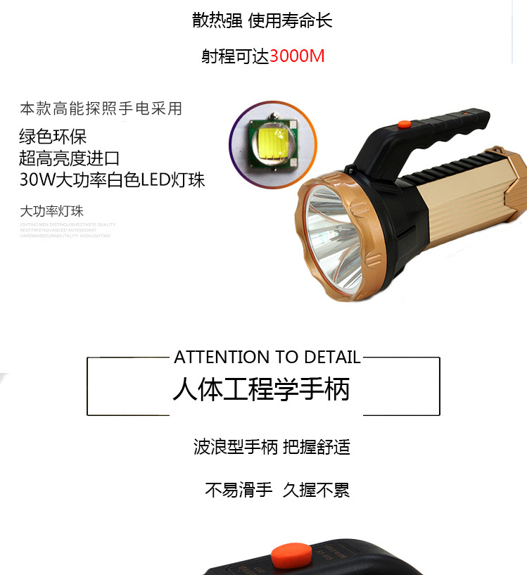 Lampe de survie 30W - batterie 4000mAh - Ref 3399290 Image 8