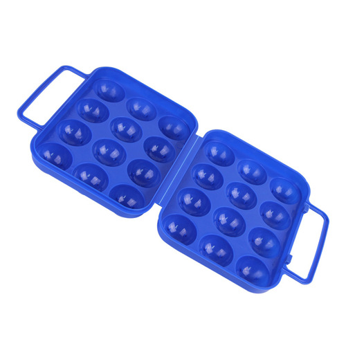 Outdoor shockproof egg box for home picnic portable plastic 6-grid 12-grid duck egg packaging box portable egg tray