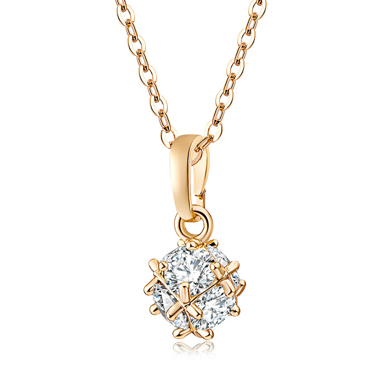 Brand copper cute spherical pendant with zircon