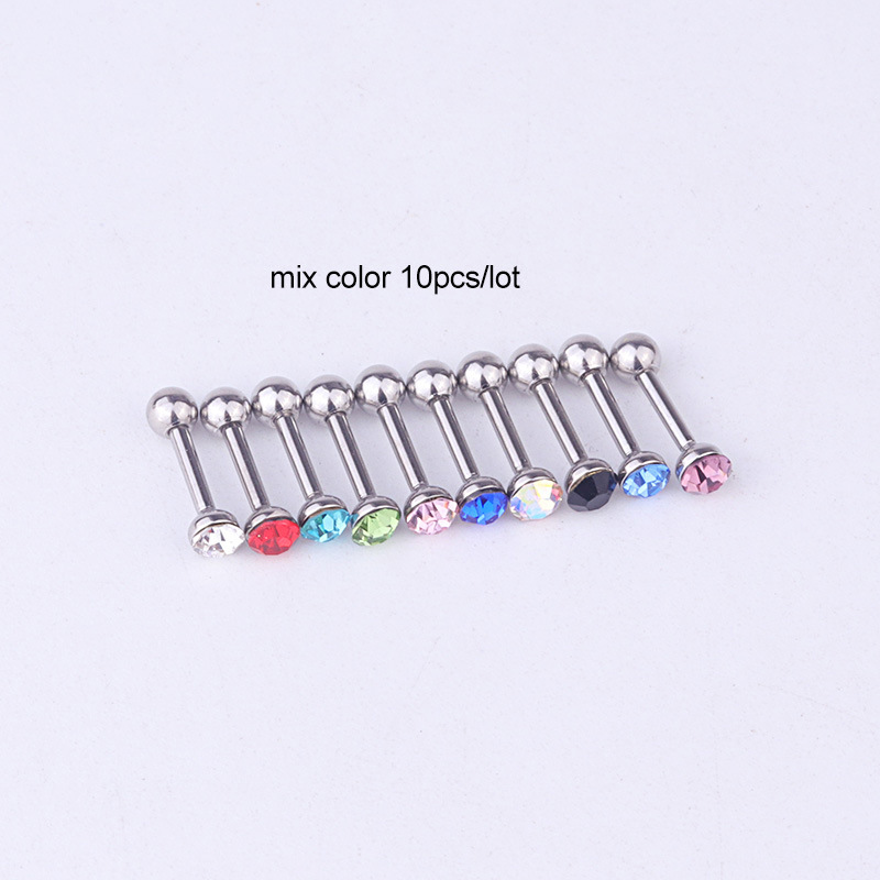 Ear Cartilage Rings & Studs Fashion Geometric 316 Stainless Steel  Diamond display picture 1