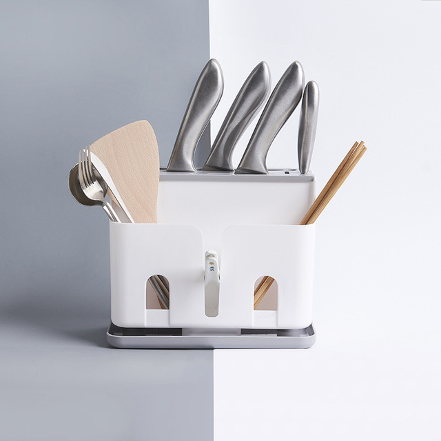 giữ đa chức năng nhựa công cụ nhà bếp lưu trữ giá giá đũa đũa giữ Xả lồng dao kéo găng tay Dao và kéo