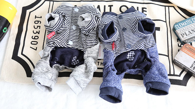 条纹老鹰背带四脚衣