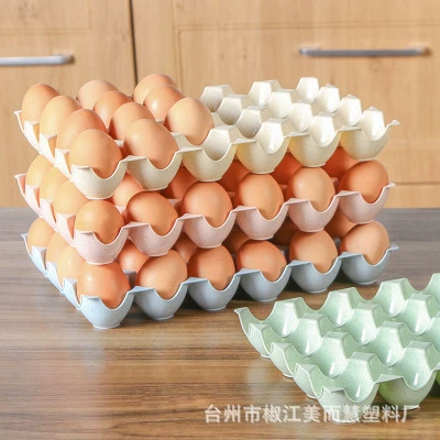 24G накладной ящик для хранения яиц кухонный холодильник ящик для яиц бытовой пшеничное волокно лоток для яиц