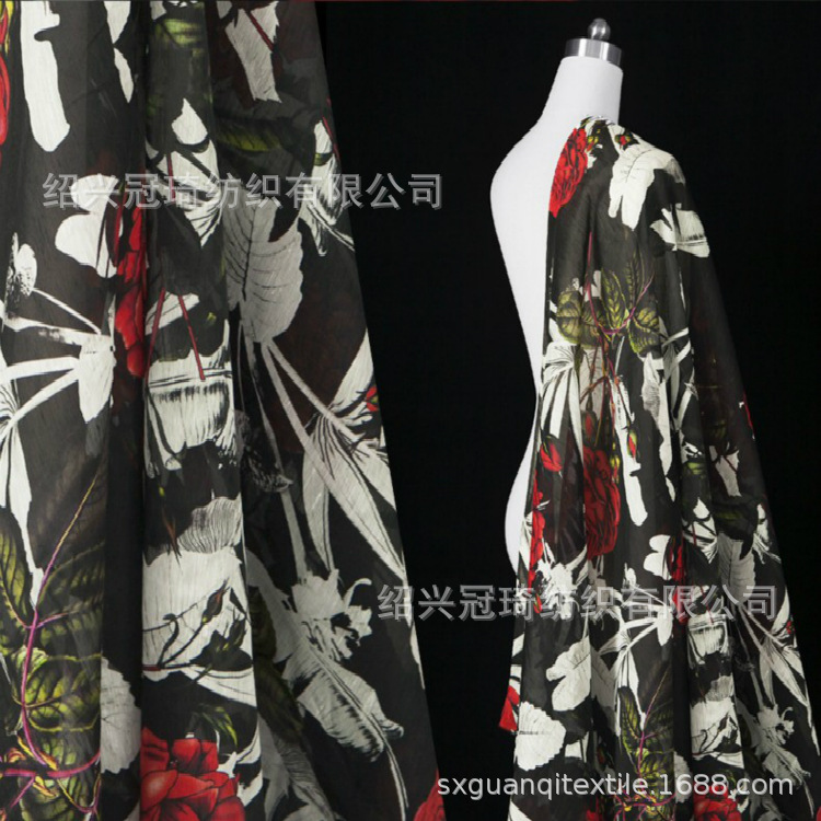 印花加工棉数码直喷涤纶面料女装数码印花加工订做