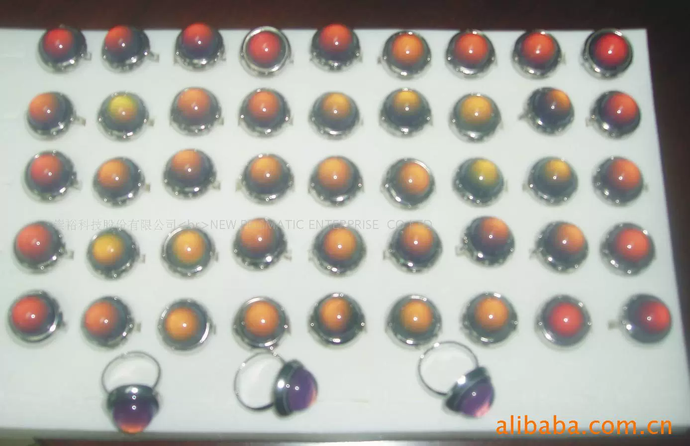 Производство и поставка эмоционального обесцвечивание кольцо жидкий кристалл обесцвечивание кольцо обесцвечивание ночь Кристалл ювелирные изделия