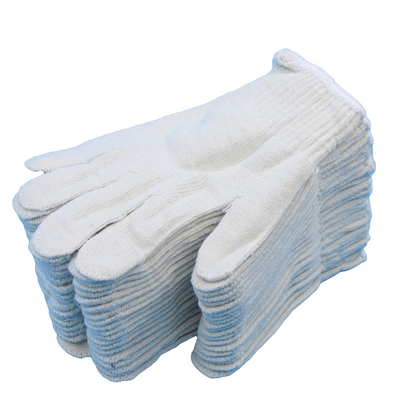 Guantes de hilo de algodón para protección laboral, 600g, guantes de algodón para pantallas de lámparas, guantes de trabajo, venta directa al por mayor, guantes protectores mecánicos de algodón engrosados.