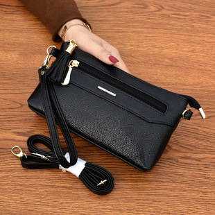 Shoulder bag, trend small clutch bag, for middle age, Korean style
