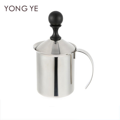 打奶器咖啡牛奶打泡杯400ml奶泡機手動打奶泡器咖啡器具廠家批發