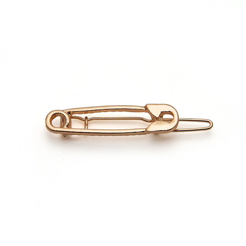 Women Brooch Safety Pin Shape Hair Clip Barrette Hairpin Hair ...