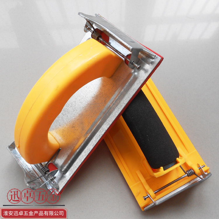 direct deal Sponge handle mud board Stainless steel sponge Sand frame Plastic Handle sandpaper Sand frame Wholesale custom