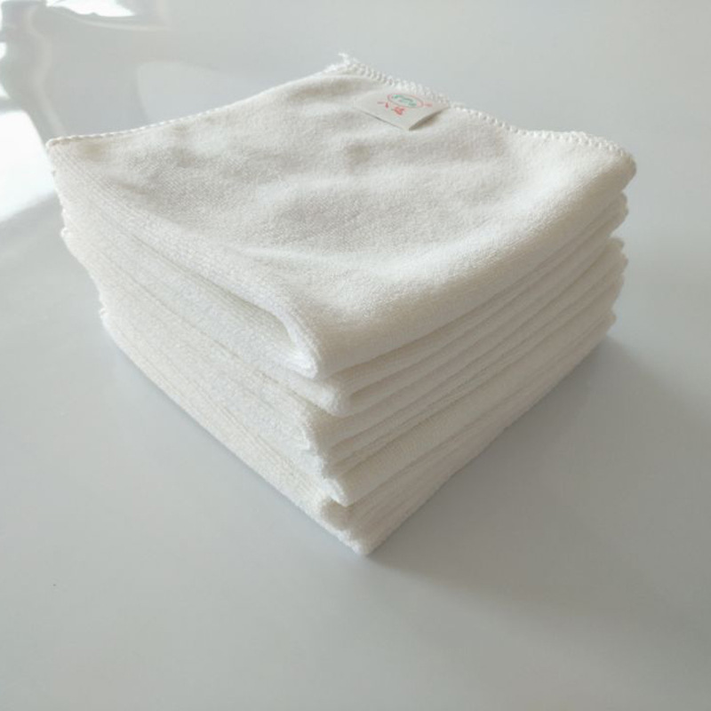 Factory direct White small square towel towel weft knitted polyester 30*30 towel gift small towel Factory direct White small square towel towel weft knitted polyester 30*30 towel gift small towel