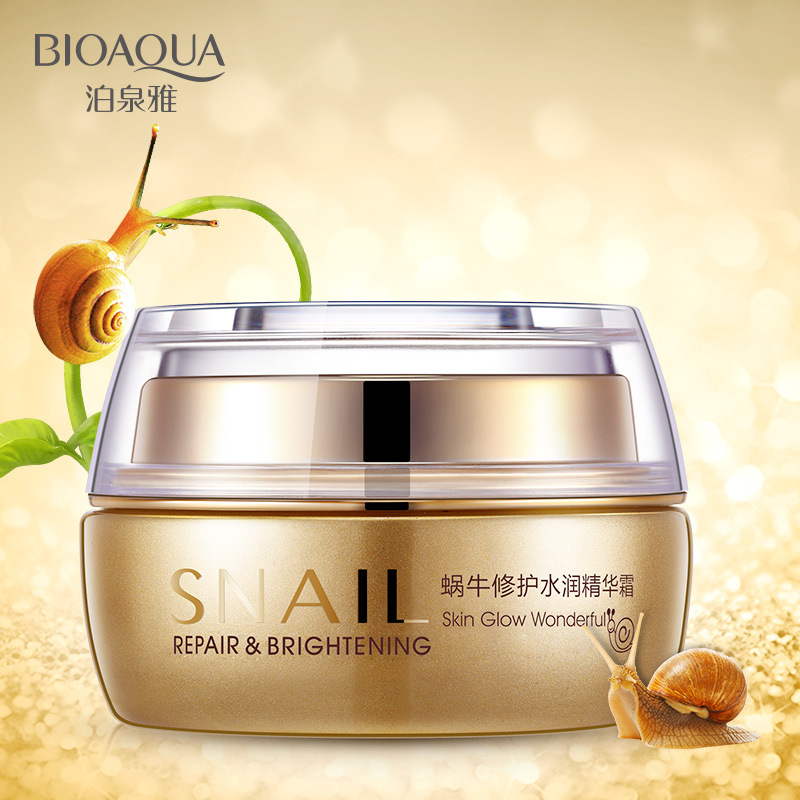 snail repair and brightening skin glow