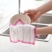 韩版不易沾油棉纱洗碗巾厨房清洁百洁布 桌布 抹布 吸水抹布