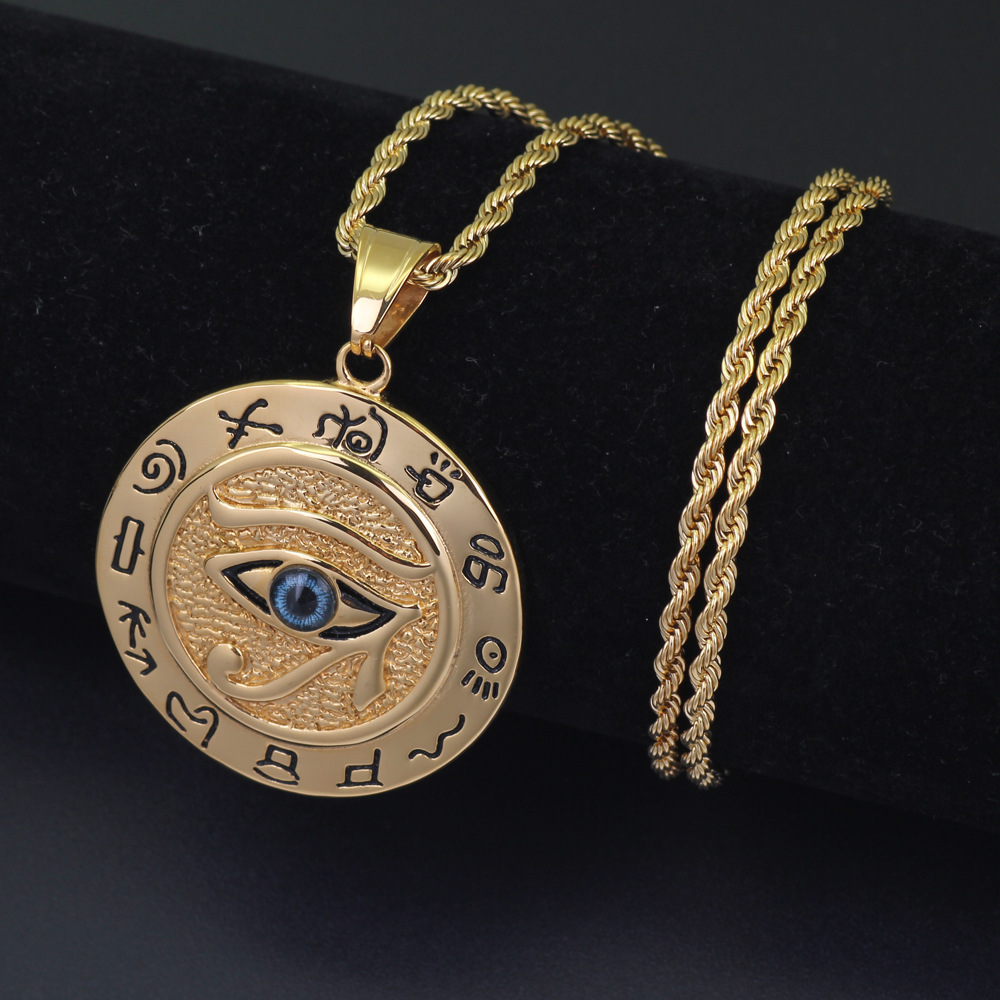 Wholesale Egyptian The Eye Of Horus Pendant Necklace For Women/Men Gold