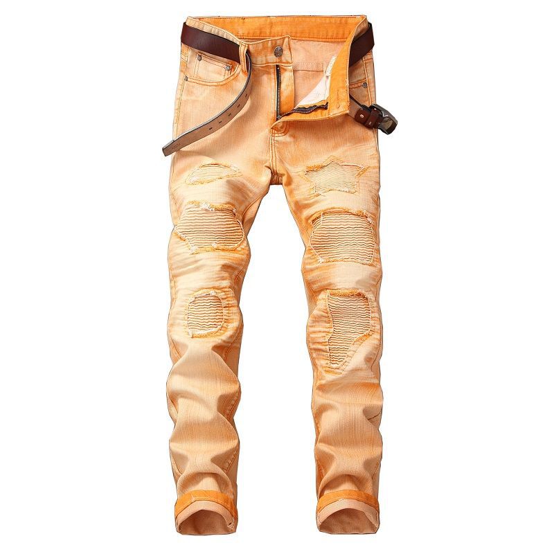 Pantalon jean coupe droite multicolore - Ref 3425811 Image 8