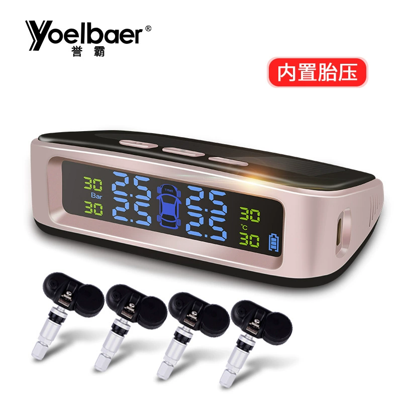 Yuba Встроенный датчик давления в шинах Автомобильный Универсальный беспроводной Солнечный детектор давления в шинах tpms