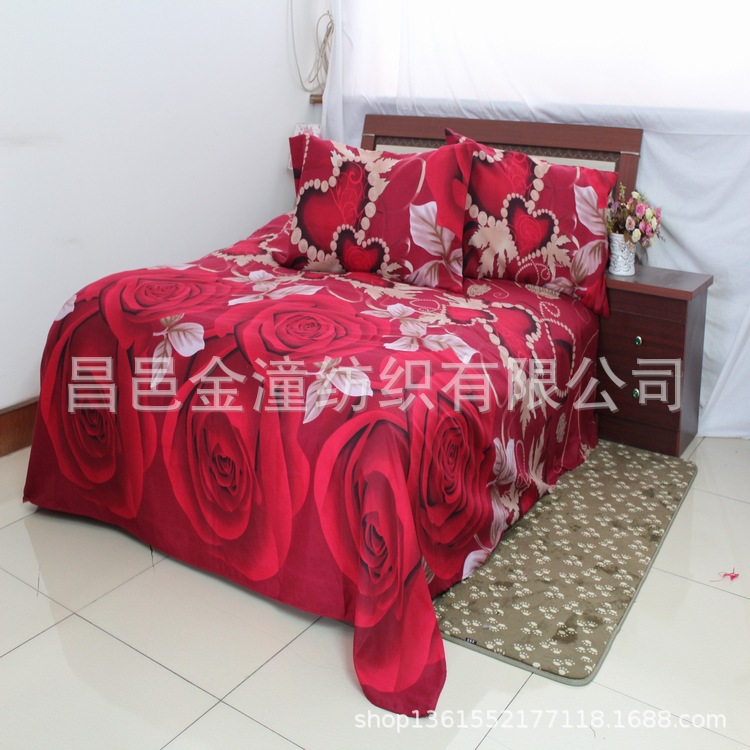 涤纶分散印花布120g斜纹分散3D印花 磨毛布 60-80g床品布印度
