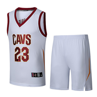 2018新款骑士队23号詹姆斯篮球服套装刺绣球衣厂家直销一件代发