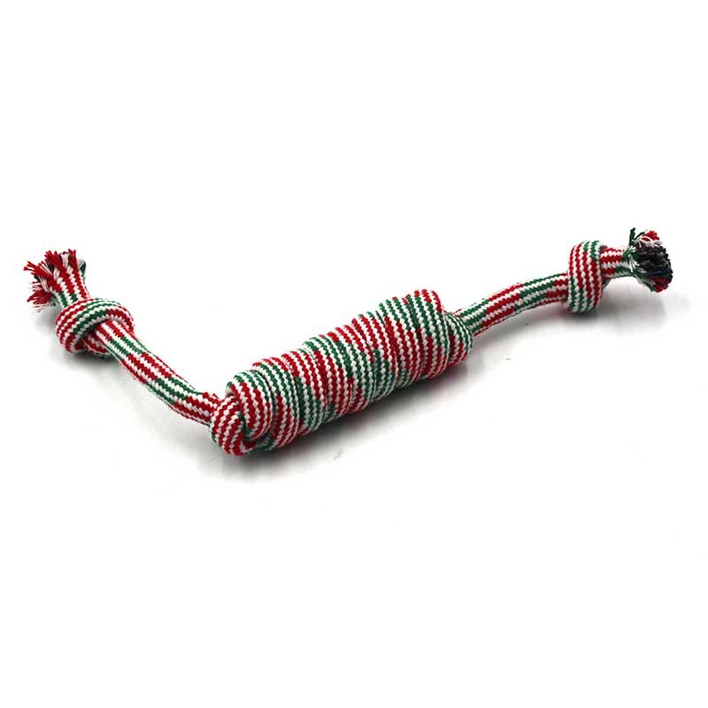Juguete de cuerda de algodón para mascotas nudo de caramelo nudo de ratón tejido nudo gato perro diente limpieza molar juguete para entrenamiento de perros