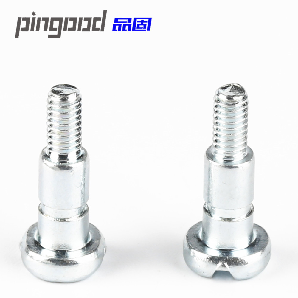 五金厂家非标定制盘头镀蓝锌十一字槽双台阶螺丝 机械紧固螺丝