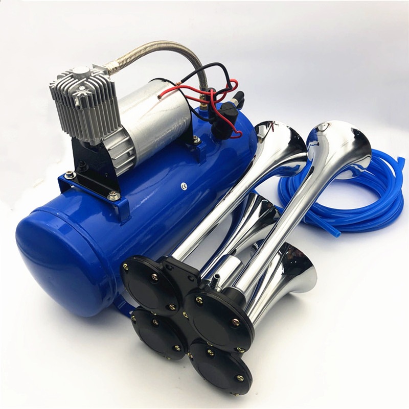 Factory direct sales of car horns, metal four-tube air horns, electrical horns and 150PSI air pump horns wholesale detail image 6