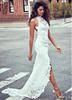 European and American lace sleeveless new mopping evening dress