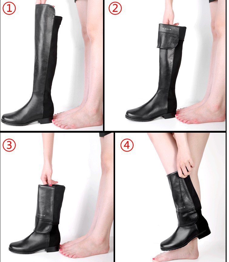 Bottes femme en En cuir - Ref 3354300 Image 10