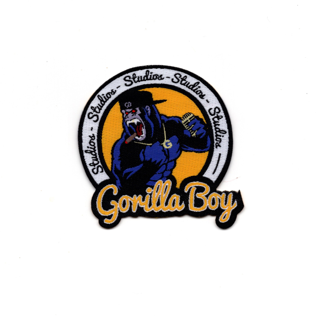 批发搞笑织唛章卡通暴力猩猩织唛 来图定制 款式新颖