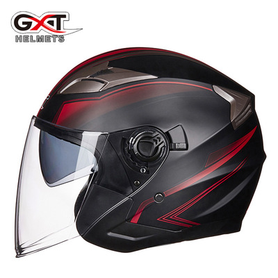 GXT708 Electric a storage battery car Helmet Dual lens men and women personality Half helmet Four seasons safety hat spring and autumn