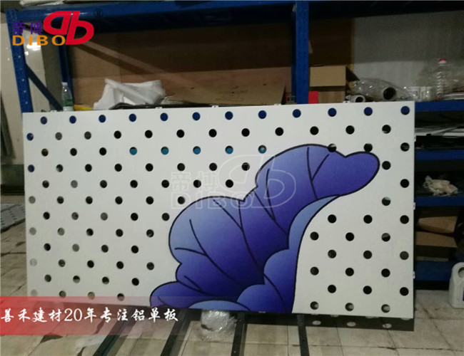 铝板uv打印3D彩绘图案 幕墙铝单板uv山水画