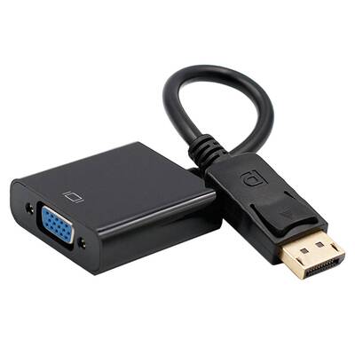 厂家现货爆款 高清dp to vga转换线1080P MINI DP转VGA转接线|ms