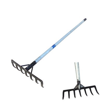 direct deal lengthen 1.5 Steel pipe 7 Rakes Soil preparation Cultivators Harrow gardens Agricultural Tools