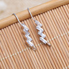 Korean Edition personality Sterling Silver ear hook 925 Silver accessories Ear Studs Hooks manual diy crystal Earrings Earrings Jewelry