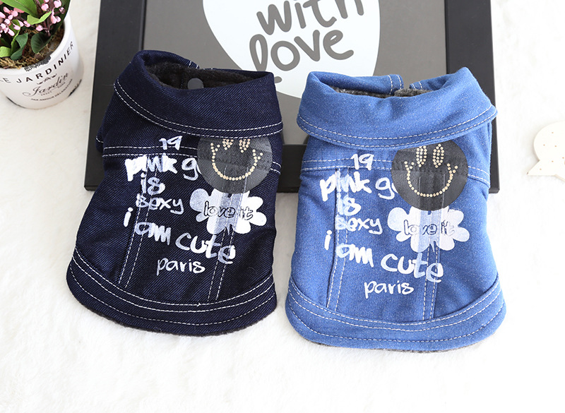 做旧牛仔印花外套