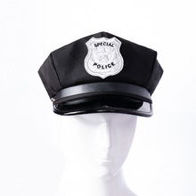 新款八角平頂水手船長海軍帽戶外表演學生保衛保安帽麥穗貼標帽子