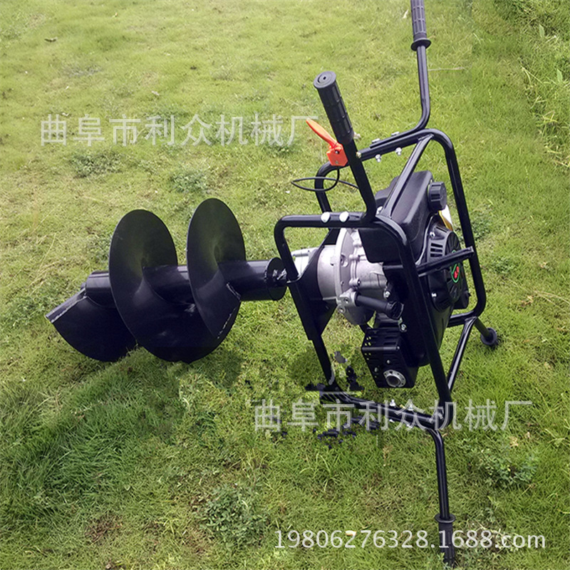 陵川县 脚踏式汽油挖坑机 带支架固定挖坑机