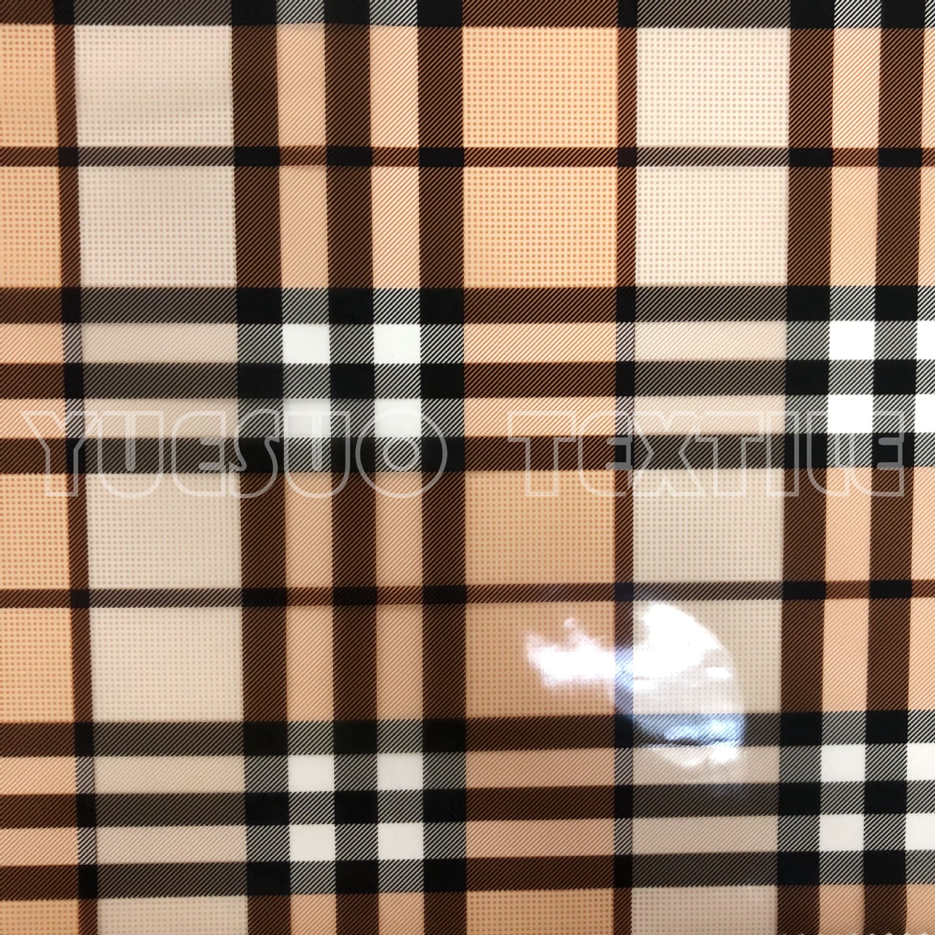 亮面半透明TPU薄膜印花格子 防水雨衣雨伞TPU聚氨酯面料