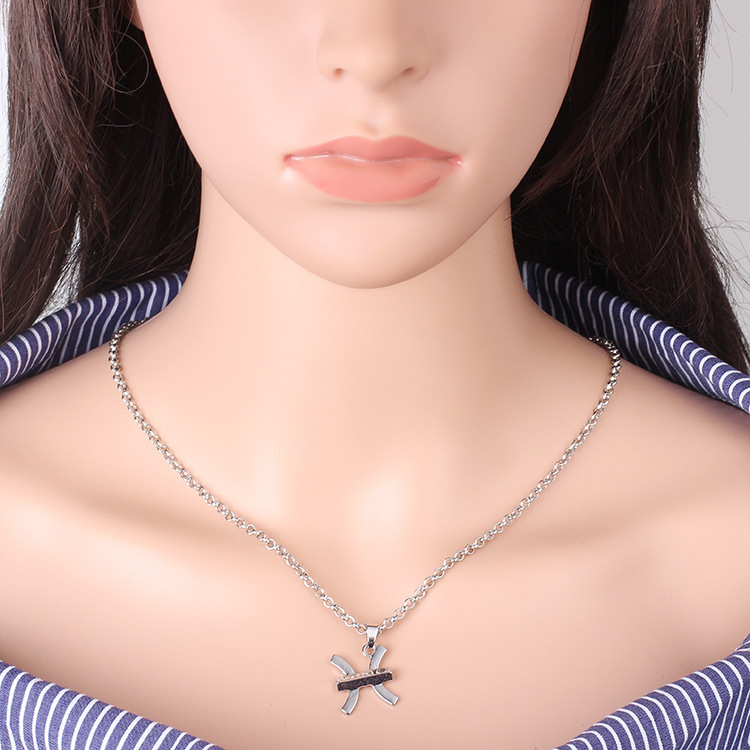 11g Weight Necklace Classification Women'S Gender White, Gold, Silver Color Hot-selling Twelve Constellation Necklaces Wholesale 4