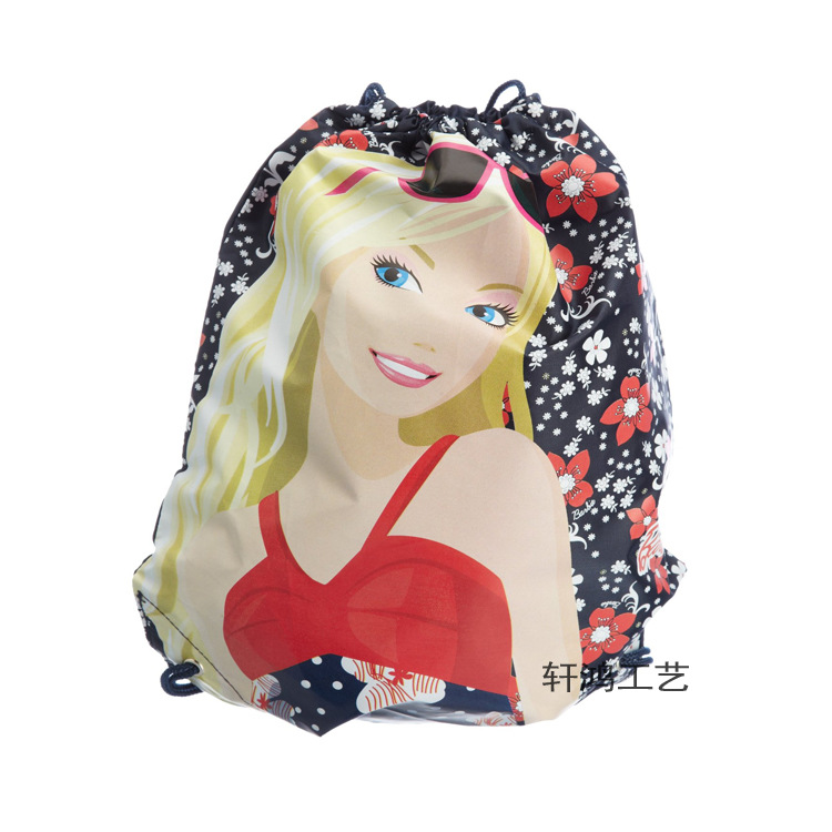 专业定制热升华束口拉绳袋 热转印烫画拉绳收口袋 数码印双肩背包