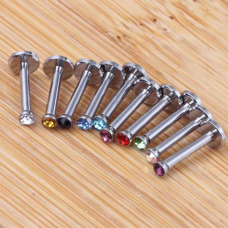 10 Pack Stainless Steel Lip Piercing Jewelry Set - Lip Labret Studs Lip Nails Decoration for Body Piercing detail image 12