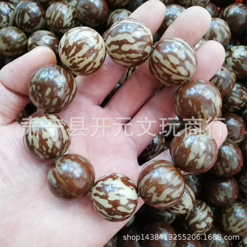 大花菩提根手串虎斑菩提天然花根白玉菩提根花根手串佛珠厂家批发|ms