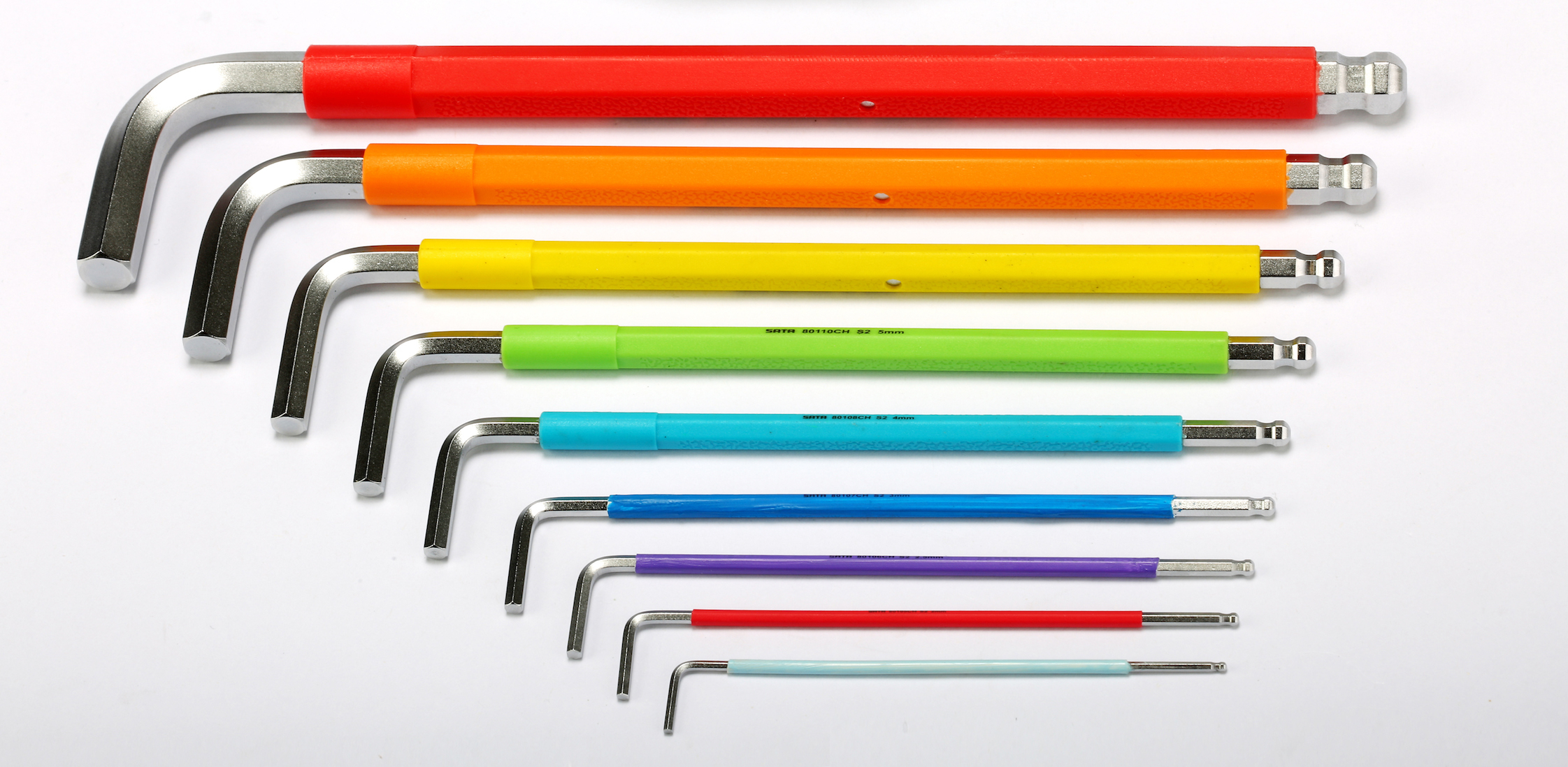 80114CH彩虹系列特长球头内六角扳手8MM