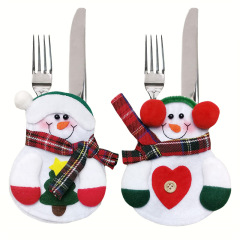 クリスマス装飾用品レストランホテル配置新型不織布老人雪だるまクリスマスナイフフォークバッグ食器セット