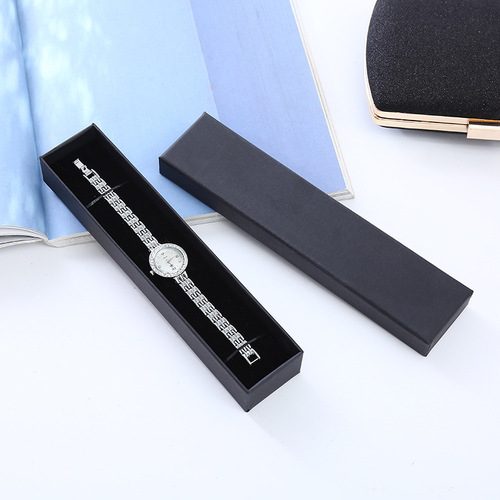 Fashion kraft paper rectangular gift box watch necklace universal packaging gift box jewelry box wholesale printable logo