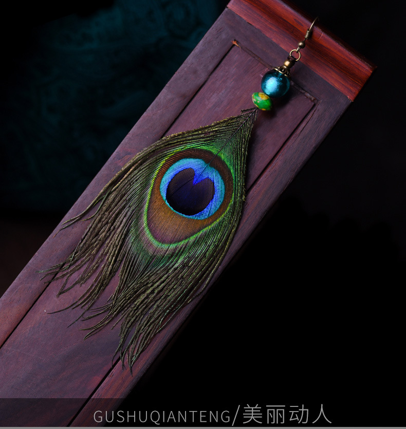 孔雀耳环天猫_15