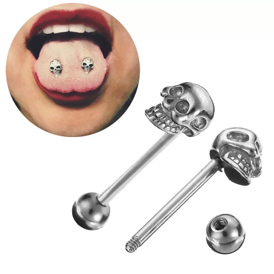 Tongue piercing stainless steel