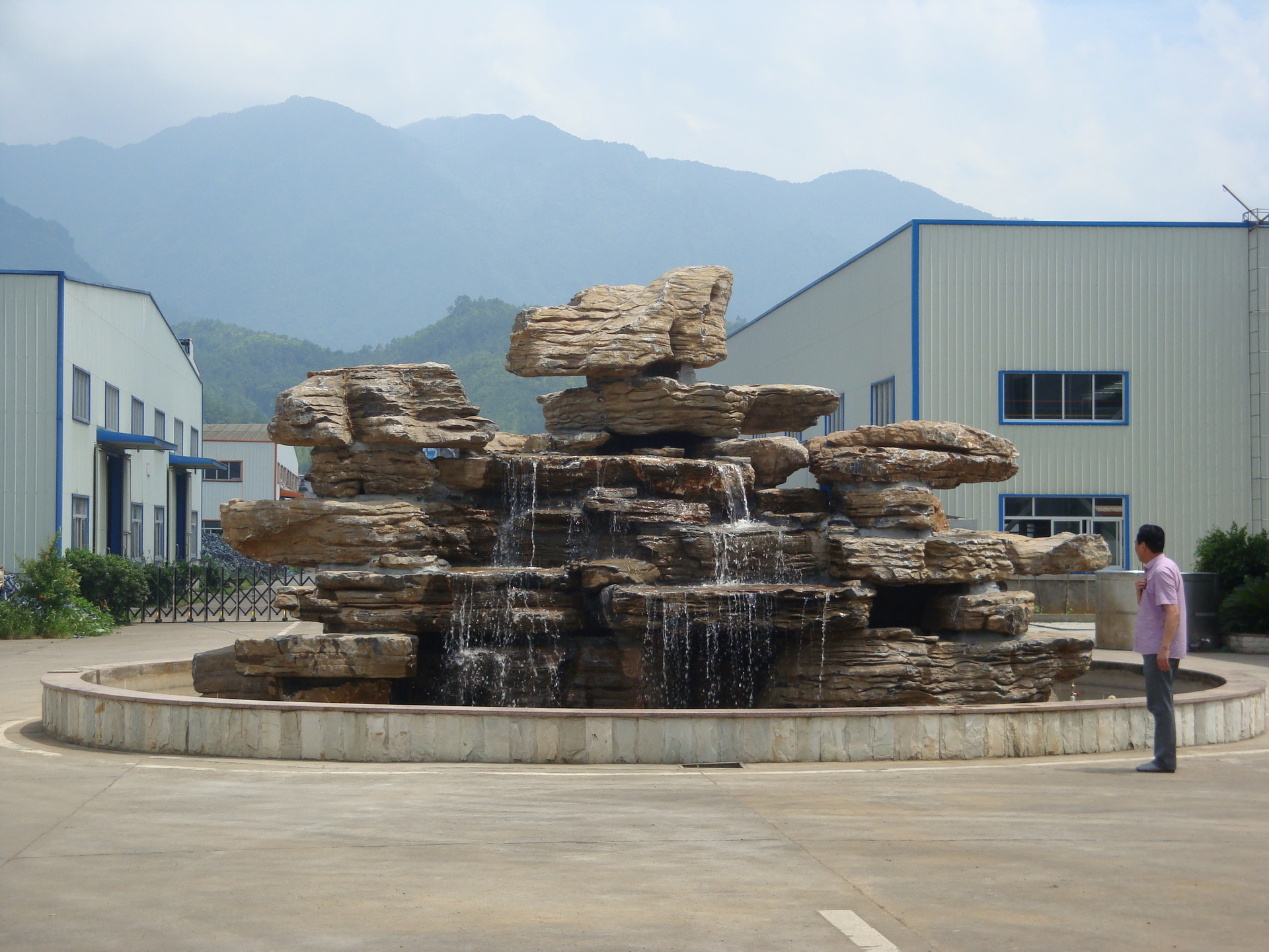 千层石假山庭院+驳岸-粤山水假山庭院设计曾平