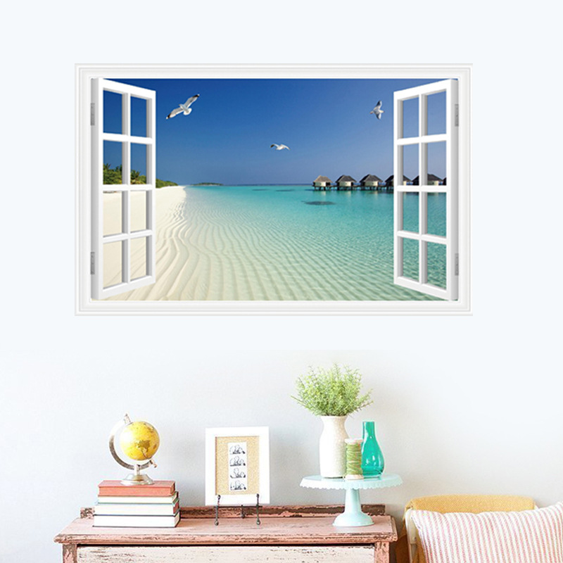 New Fake Window Scenery Wall Stickers display picture 8