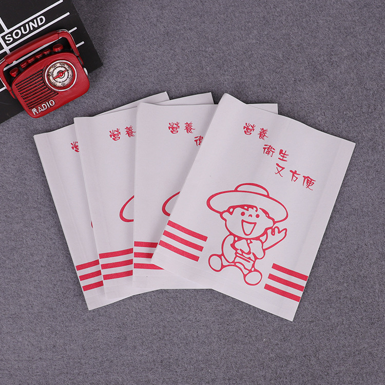 通用食品包装纸袋油炸小吃包装打包袋鸡柳串串烧烤防油纸袋加logo